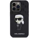 Karl Lagerfeld nakładka do iPhone 14 Pro Max 6,7" KLHCP14XSAKHPKK czarne hardcase Saffiano Monogram Ikonik