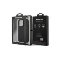 AMG nakładka do iPhone 13 Pro / 13 6,1" AMHCP13LDOLBK czarna hardcase Leather Hot Stamped