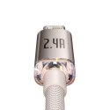 Baseus kabel Crystal Shine USB - Lightning 1,2 m 2,4A różowy