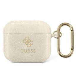 Guess etui do AirPods 3 GUA3UCG4GD złote Glitter Collection
