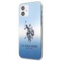 Etui U.S. Polo Assn. Gradient Pattern Collection na iPhone 12 mini - niebieskie