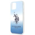 Etui U.S. Polo Assn. Gradient Pattern Collection na iPhone 12 mini - niebieskie