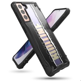 Ringke Fusion X Design etui pancerny pokrowiec z ramką Samsung Galaxy S21+ 5G (S21 Plus 5G) czarny (Routine) (XDSG0054)