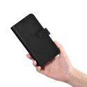 ICarer Wallet Case etui do Samsung Galaxy S23+ skórzany pokrowiec portfel czarne