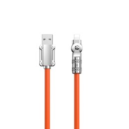 Kabel kątowy USB-A - Lightning 30W 1m rotacja 180° Dudao - pomarańczowy