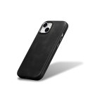 Skórzane etui kompatybilne z MagSafe do iPhone 15 Plus iCarer Oil Wax Premium Leather - czarne
