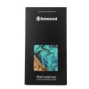 Etui z drewna i żywicy na iPhone 15 Bewood Unique Turquoise - turkusowo-czarne