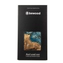 Etui z drewna i żywicy na iPhone 15 MagSafe Bewood Unique Planeta Ziemia - niebiesko-zielone