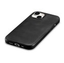 Skórzane etui z MagSafe iCarer Oil Wax Premium Leather do iPhone 15 - czarne