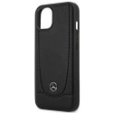 Etui Mercedes Leather Urban do iPhone 15 Plus - czarne