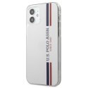 Etui U.S. Polo Assn. Tricolor Collection na iPhone 12 mini - białe