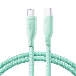 Kabel Joyroom Multi-Color Series SA34-CC3 USB-C / USB-C 60W szybki transfer 1m - zielony