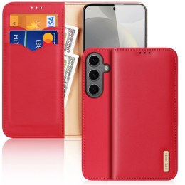 Etui Dux Ducis Hivo z klapką i blokadą RFID do Samsung Galaxy S24 - czerwone