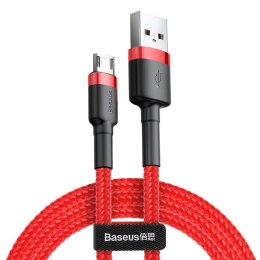 [PO ZWROCIE] Baseus Cafule Cable wytrzymały nylonowy kabel przewód USB / micro USB QC3.0 1.5A 2M czerwony (CAMKLF-C09)