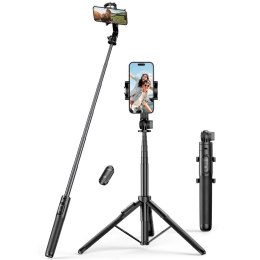 [PO ZWROCIE] Selfie stick / kijek teleskopowy ze stojakiem i pilotem Bluetooth 1.5m Ugreen LP586 - czarny