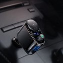 Baseus Locomotive Transmiter FM Bluetooth ładowarka samochodowa 2x USB 3.4A czarny (CCALL-RH01)
