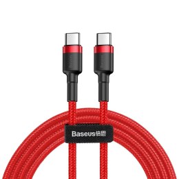 [PO ZWROCIE] Baseus Cafule Cable wytrzymały nylonowy kabel przewód USB-C PD / USB-C PD PD2.0 60W 20V 3A QC3.0 2M czerwony (CATKL