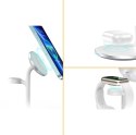 [PO ZWROCIE] Choetech ładowarka indukcyjna (kompatybilna z MagSafe) stojak do iPhone, Apple Watch, AirPods biały (T585-F)