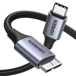 [PO ZWROCIE] Kabel USB C / micro USB-B 3.0 Ugreen US565 5Gb/s 3A 0.5m - szary