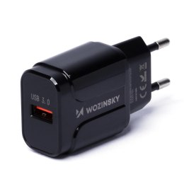 [PO ZWROCIE] Wozinsky ładowarka sieciowa USB 3.0 czarna (WWC-B02)
