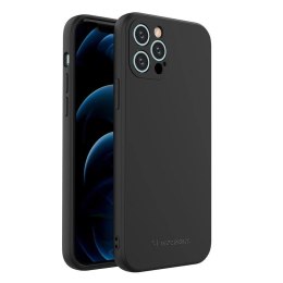 Wozinsky Color Case silikonowe elastyczne wytrzymałe etui iPhone 12 Pro czarny