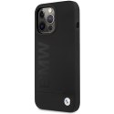 BMW nakładka do iPhone 13 Pro 6,1" BMHCP13LSLBLBK czarna hard case Liquid Silicone Logo