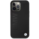 BMW nakładka do iPhone 13 Pro 6,1" BMHCP13LSLBLBK czarna hard case Liquid Silicone Logo