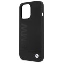 BMW nakładka do iPhone 13 Pro 6,1" BMHCP13LSLBLBK czarna hard case Liquid Silicone Logo