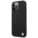 BMW nakładka do iPhone 14 Pro 6,1" BMHMP14LSLLBK czarna hard case Signature Logo Imprint MagSafe