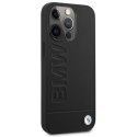 BMW nakładka do iPhone 14 Pro 6,1" BMHMP14LSLLBK czarna hard case Signature Logo Imprint MagSafe