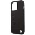 BMW nakładka do iPhone 14 Pro 6,1" BMHMP14LSLLBK czarna hard case Signature Logo Imprint MagSafe