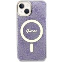 Guess nakładka do iPhone 14 Plus 6,7" GUHMP14MH4STU purpurowa hard case 4G MagSafe