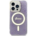 Guess nakładka do iPhone 14 Pro 6,1" GUHMP14LH4STU purpurowa hard case 4G MagSafe