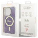 Guess nakładka do iPhone 14 Pro 6,1" GUHMP14LH4STU purpurowa hard case 4G MagSafe