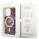 Guess nakładka do iPhone 14 Pro Max 6,7" GUHMP14XHLEOPWP różowa hard case Leopard MagSafe