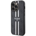 Guess nakładka do iPhone 14 Pro Max 6,7" GUHMP14XP4RPSK czarna hard case 4G Printed Stripes MagSafe