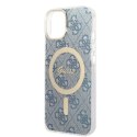 Guess zestaw nakładka + ładowarka do iPhone 14 Plus 6,7" GUBPP14MH4EACSB niebieski hard case Marble MagSafe