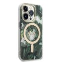 Guess zestaw nakładka + ładowarka do iPhone 14 Pro 6,1" GUBPP14LHJEACSA zielony hard case Jungle MagSafe