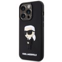 Karl Lagerfeld nakładka do iPhone 14 Pro Max 6,7" KLHCP14X3DRKINK czarne hardcase Rubber Ikonik 3D