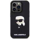 Karl Lagerfeld nakładka do iPhone 14 Pro Max 6,7" KLHCP14X3DRKINK czarne hardcase Rubber Ikonik 3D