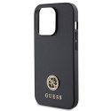 Guess nakładka do iPhone 14 Pro Max 6,7" GUHCP14XPS4DGPK czarna HC PU 4G Metal Logo Strass