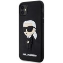 Karl Lagerfeld nakładka do iPhone 11 / XR KLHCN613DRKINK czarna hardcase Rubber Ikonik 3D