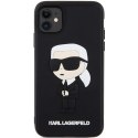 Karl Lagerfeld nakładka do iPhone 11 / XR KLHCN613DRKINK czarna hardcase Rubber Ikonik 3D