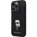 Karl Lagerfeld nakładka do iPhone 13 Pro 6,1" KLHCP13LSMHKNPK czarna HC Silicone Ikonik Metal Pin