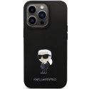 Karl Lagerfeld nakładka do iPhone 13 Pro 6,1" KLHCP13LSMHKNPK czarna HC Silicone Ikonik Metal Pin