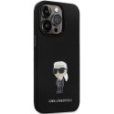 Karl Lagerfeld nakładka do iPhone 13 Pro 6,1" KLHCP13LSMHKNPK czarna HC Silicone Ikonik Metal Pin