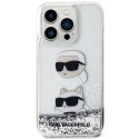 Karl Lagerfeld nakładka do iPhone 14 Pro 6,1" KLHCP14LLDHKCNS biała HC Liquid Glitter KC