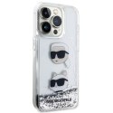 Karl Lagerfeld nakładka do iPhone 14 Pro 6,1" KLHCP14LLDHKCNS biała HC Liquid Glitter KC