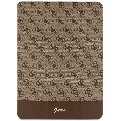 Guess etui do iPad Pro 12,9" GUFCP12PS4SGW brązowe Allover 4G Stripe