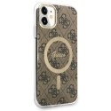 Guess nakładka do iPhone 11 GUHMN61H4STW brązowa hardcase Magsafe IML 4G